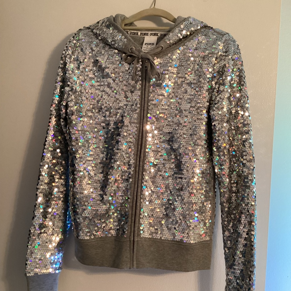 Victoria's Secret Pink 2013 Fashion Show sequin Jacket SZ XS